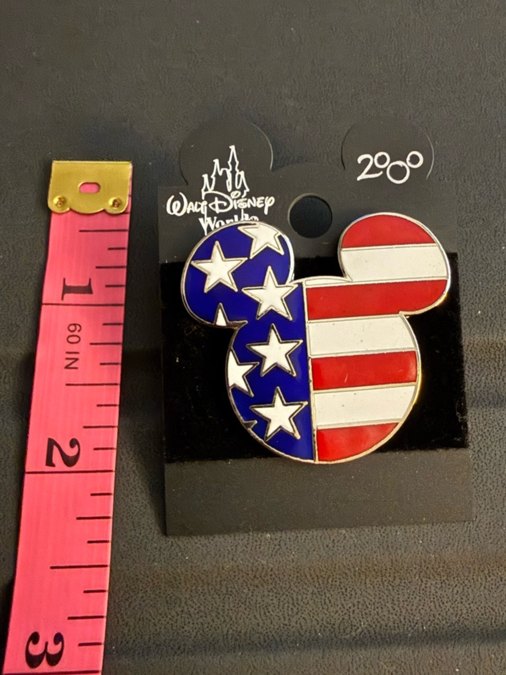 Disney Walt Disney World Mickey USA Flag Pin - Vintage - Picture 2 of 3